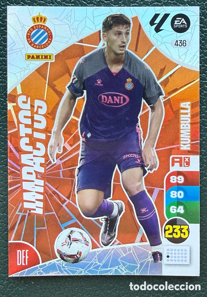 Football Stickers: 436 KUMBULLA RCD ESPANYOL IMPACTOS FICHAS ALBUM ADRENALYN XL 2024 2025 24 25