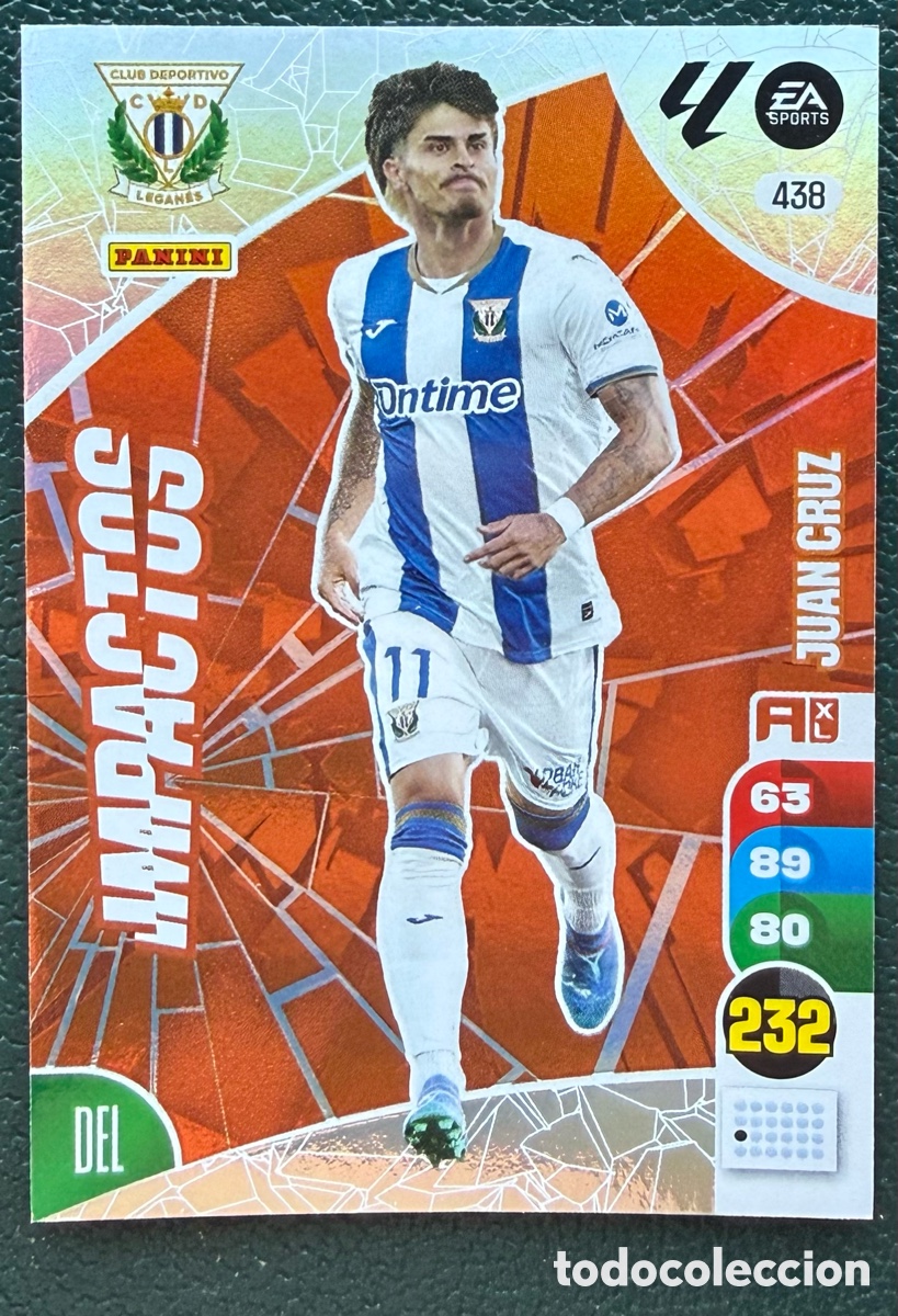 Football Stickers: 438 JUAN CRUZ CD LEGANES IMPACTOS FICHAS ALBUM ADRENALYN XL 2024 2025 24 25