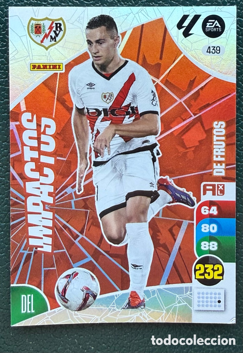 Cromos de Futebol: 439 DE FRUTOS RAYO VALLECANO IMPACTOS FICHAS ALBUM ADRENALYN XL 2024 2025 24 25