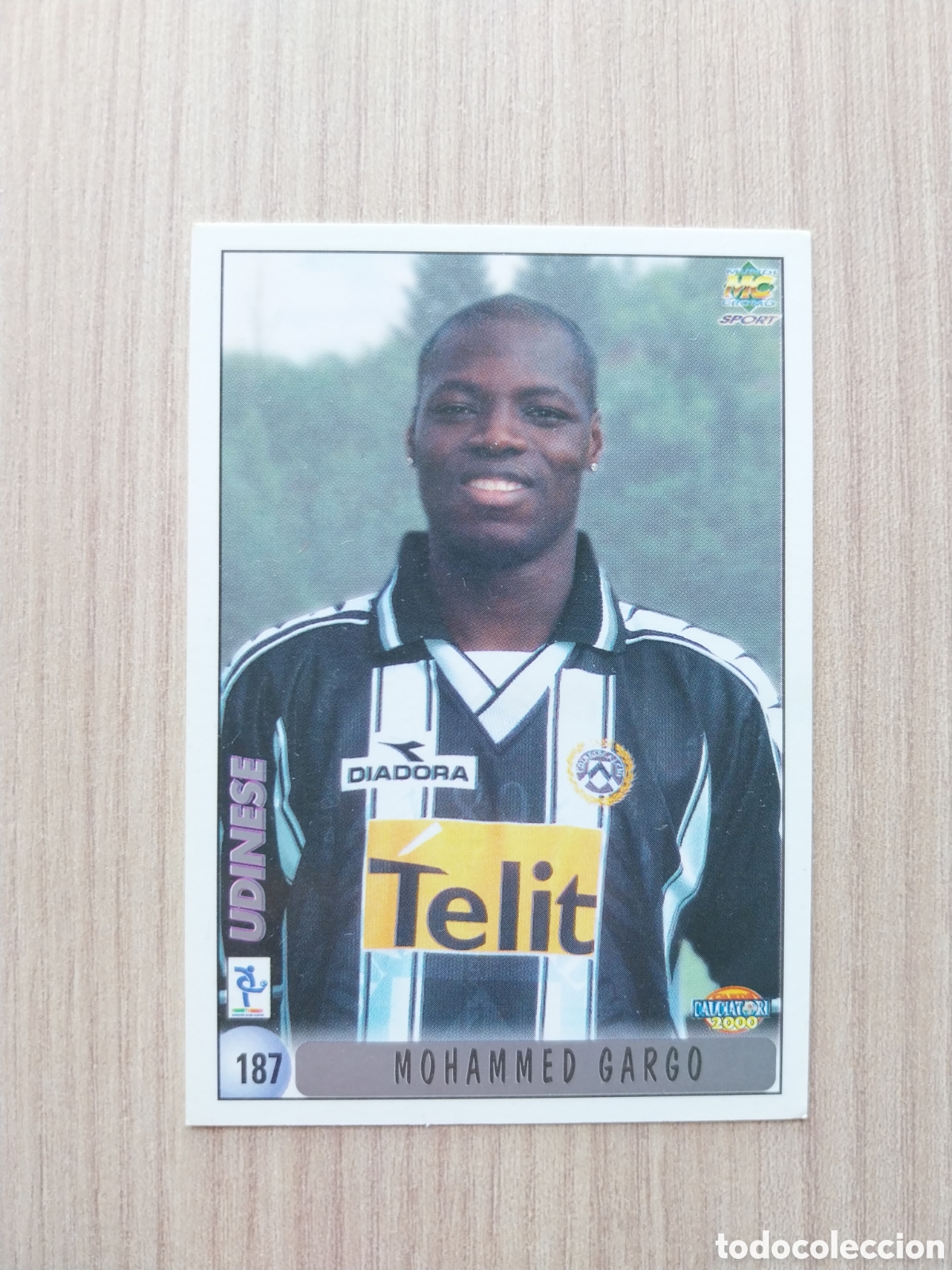 Cromos de F&uacute;tbol: MOHAMMED GARGO ROBERTO CARLOS SOSA N&deg;187 CALCIATORI 1999 2000 99 00 UDINESE MUNDICROMO ITALIA F&Uacute;TBOL