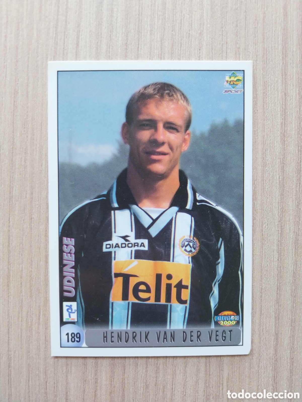 Cromos de F&uacute;tbol: HENDRIK VAN DER VEGT GIULIANO GIANNICHEDDA N&deg; 189 CALCIATORI 1999 2000 99 00 UDINESE MUNDICROMO