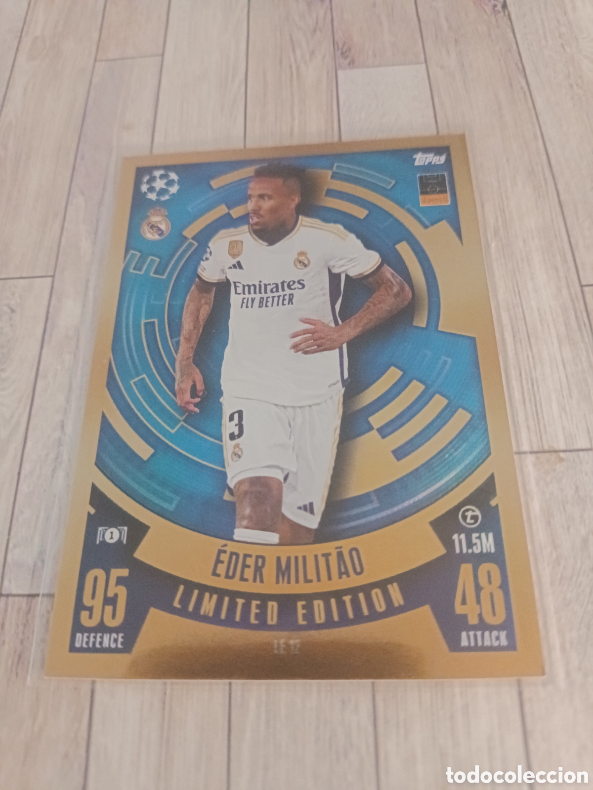 Cromos de F&uacute;tbol: LE12 EDER MILITAO REAL MADRID LIMITED EDITION LE 12 MATCH ATTAX 23 24 TOPPS 2023 2024