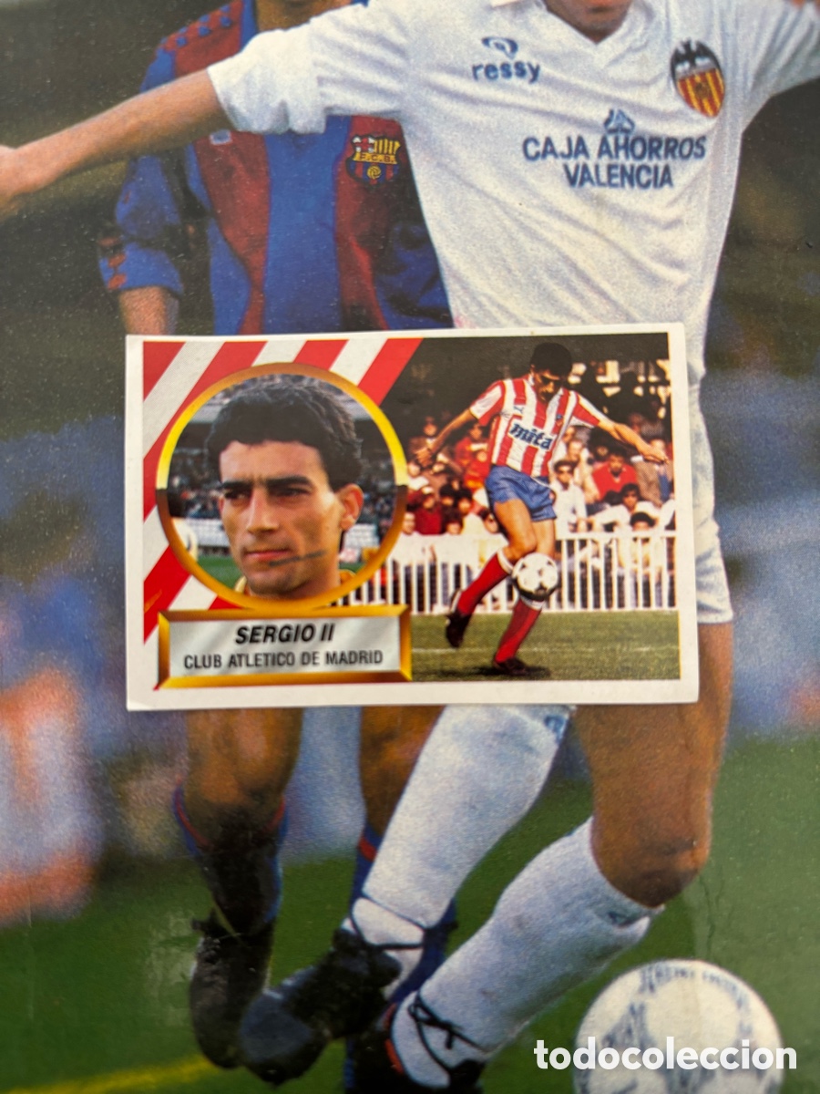 Cromos de F&uacute;tbol: SERGIO II FICHAJE 33 AT MADRID LIGA ESTE 88 89 RECORTADO