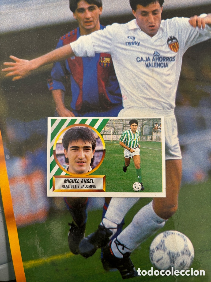 Cromos de F&uacute;tbol: MIGUEL ANGEL FICHAJE 22 LIGA ESTE 88 89 RECORTADO 1988 1989