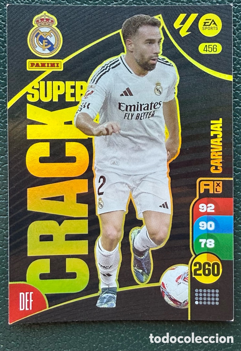 Cartes &agrave; collectionner de Football: 456 CARVAJAL REAL MADRID SUPER CRACK FICHAS ALBUM ADRENALYN XL 2024 2025 24 25
