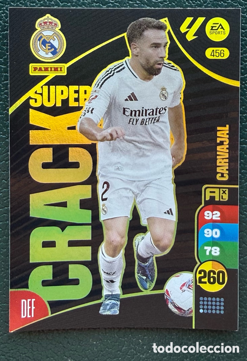 Cartes &agrave; collectionner de Football: 456 CARVAJAL REAL MADRID SUPER CRACK FICHAS ALBUM ADRENALYN XL 2024 2025 24 25