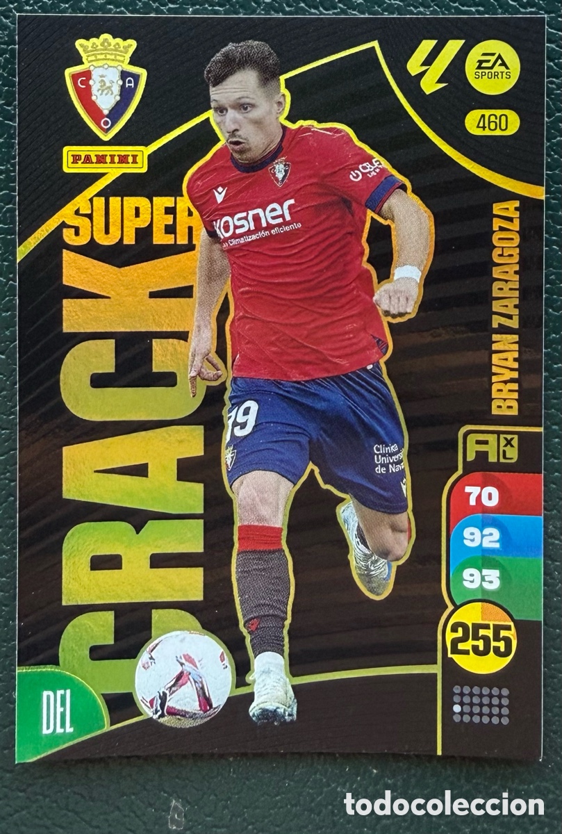 Cartes &agrave; collectionner de Football: 460 BRYAN ZARAGOZA OSASUNA SUPER CRACK FICHAS ALBUM ADRENALYN XL 2024 2025 24 25