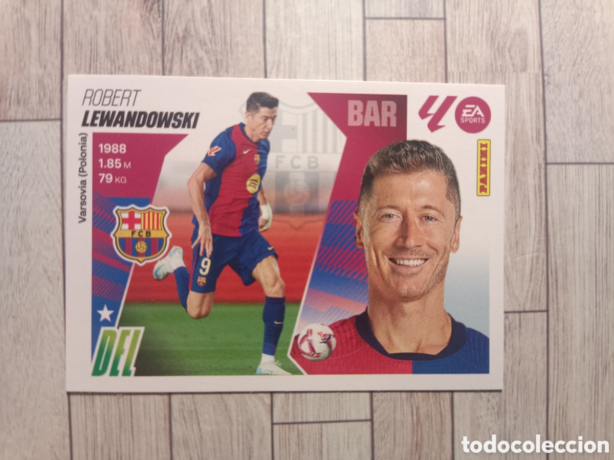 Cromos de F&uacute;tbol: 20 LEWANDOWSKI BARCELONA LIGA ESTE 2025 2026 PANINI 25 26 SIN PEGADO