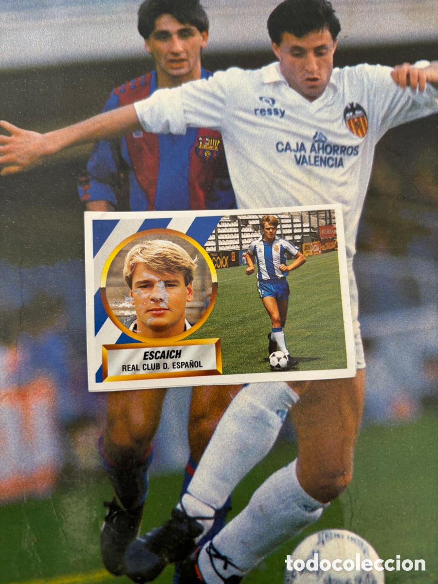 Cromos de F&uacute;tbol: ESCAICH FICHAJE 3 ESPA&Ntilde;OL LIGA ESTE 88 89 RECORTADO 1988 1989 DEFECTUOUSO