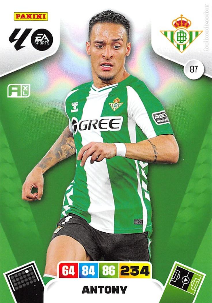 Cromos de F&uacute;tbol: PANINI ADRENALYN 25/26 2025/2026 #87 ANTONY (REAL BETIS)
