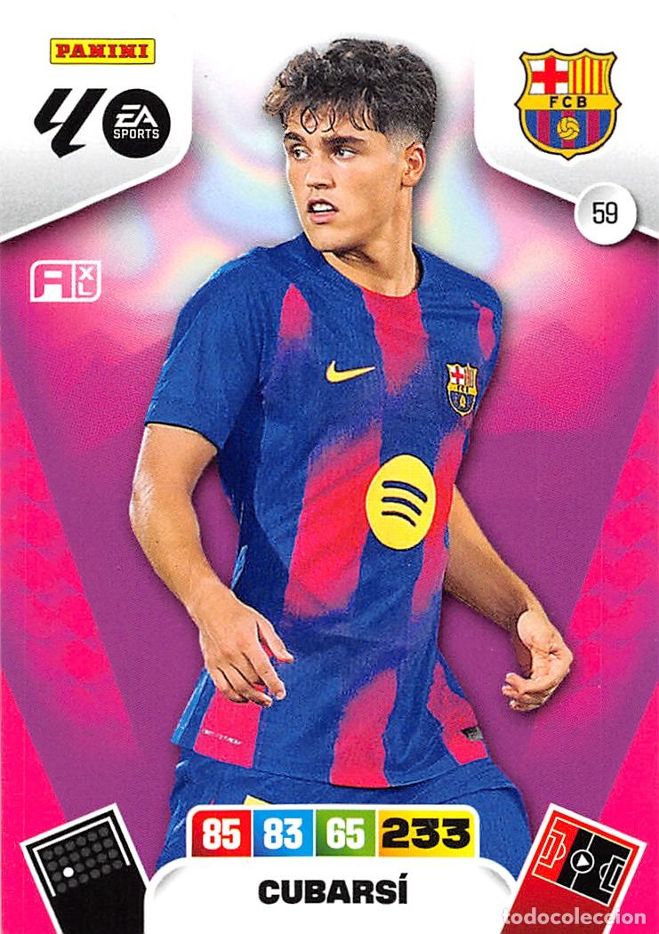 Cromos de F&uacute;tbol: PANINI ADRENALYN 25/26 2025/2026 #59 CUBARSI (F.C. BARCELONA)