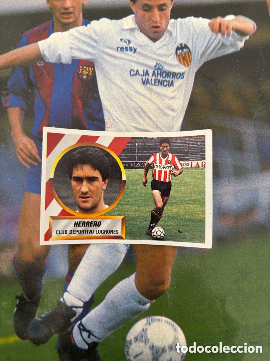 Cromos de F&uacute;tbol: HERRERO COLOCA LOGRO&Ntilde;&Eacute;S LIGA ESTE 88 89 DESPEGADO 1988 1989