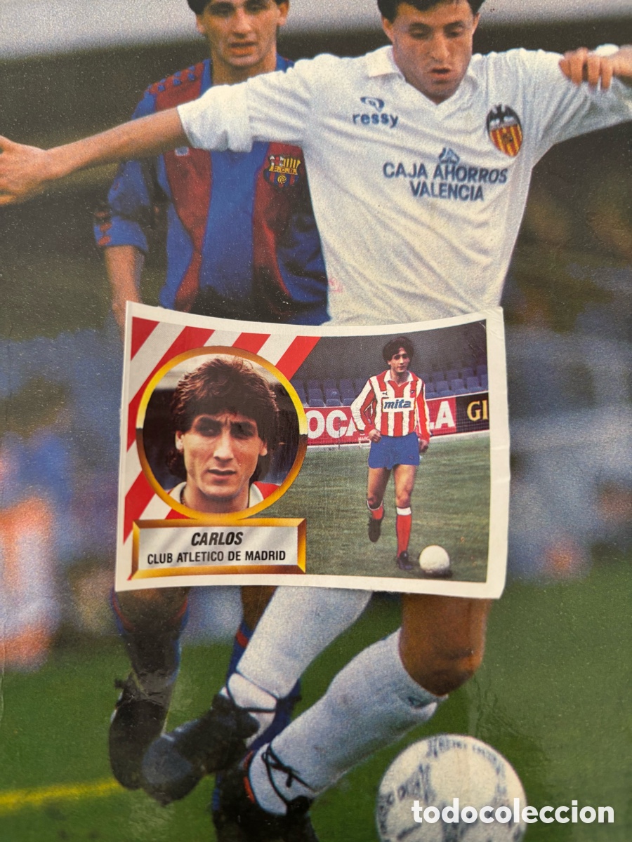 Cromos de F&uacute;tbol: CARLOS AT MADRID LIGA ESTE 88 89 DESPEGADO 1988 1989