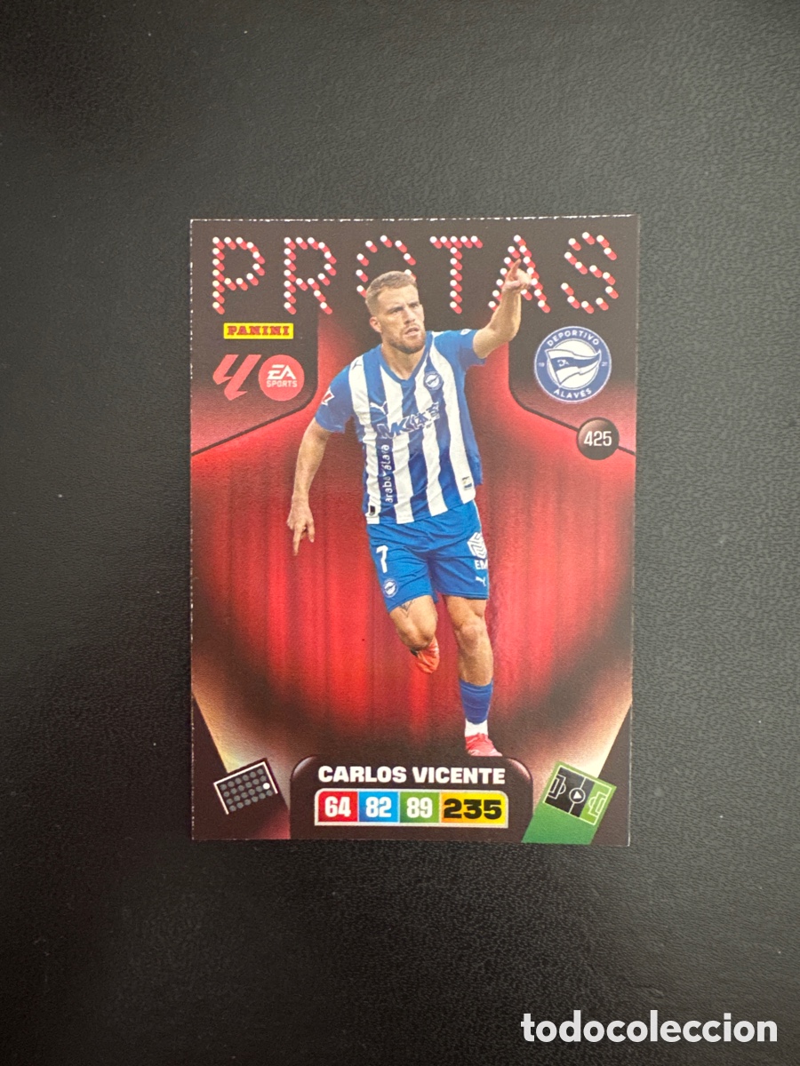 Cromos de F&uacute;tbol: CARLOS VICENTE PROTAS NUMERO 425 ADRENALYN 2025 2026