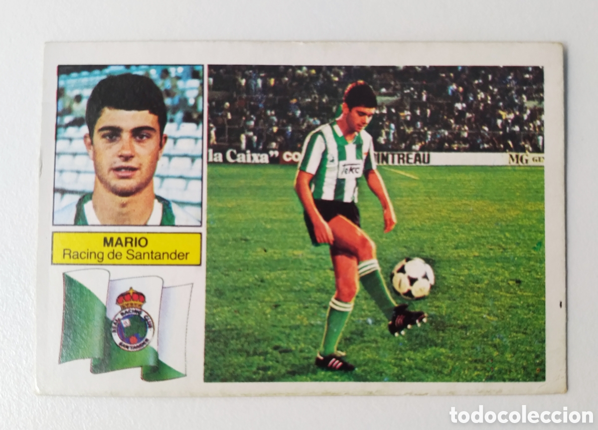 Cromos de F&uacute;tbol: Mario Racing de Santander versi&oacute;n rayas 82/83