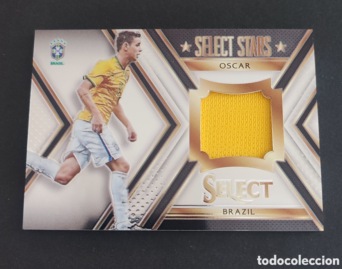 Cromos de F&uacute;tbol: ST- O OSCAR (BRASIL) SELECT STARS MEMORABILIA # 15 NUMERADA /199 , PANINI SELECT SOCCER 2015 2016