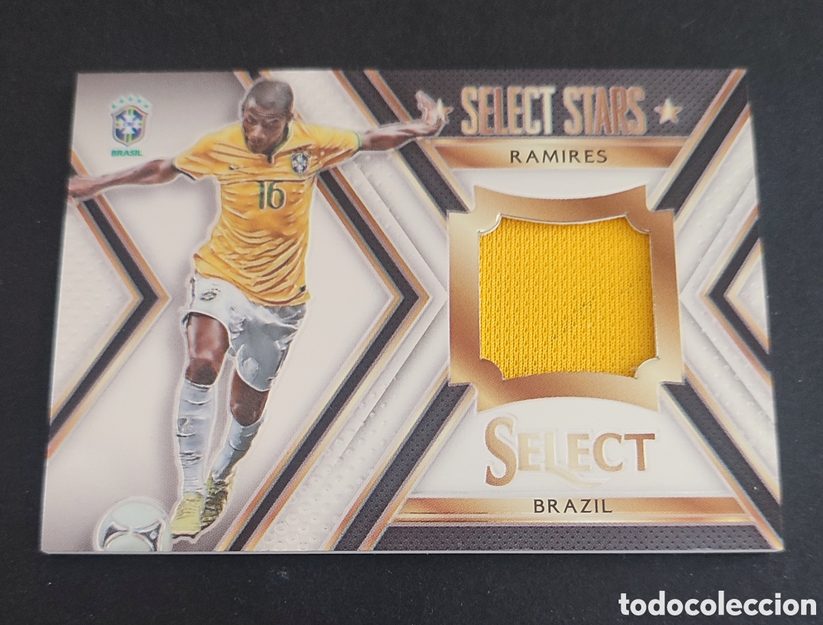 Cromos de F&uacute;tbol: ST- R RAMIRES (BRASIL) SELECT STARS MEMORABILIA # 17 NUMERADA /199 , PANINI SELECT SOCCER 2015 2016