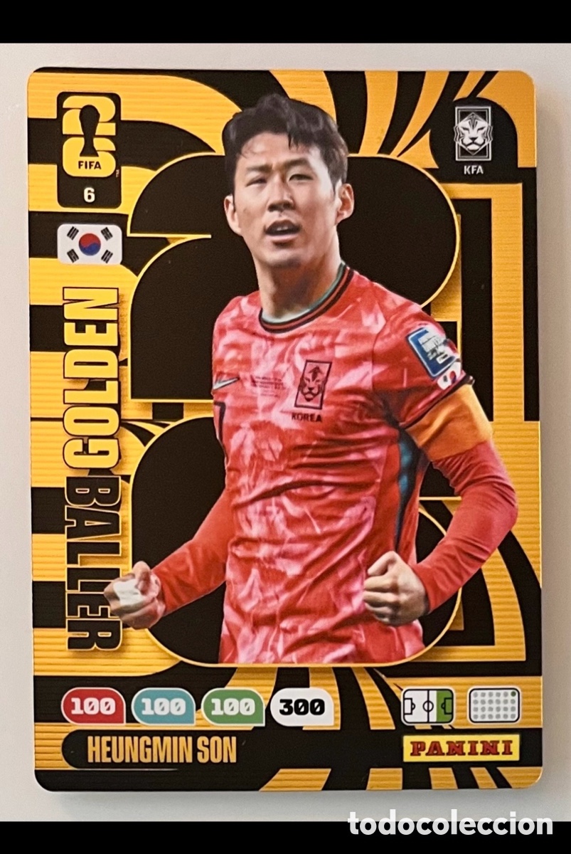 Cromos de F&uacute;tbol: 6 HEUNGMIN SON GOLDEN BALLER ADRENALYN FIFA 2026
