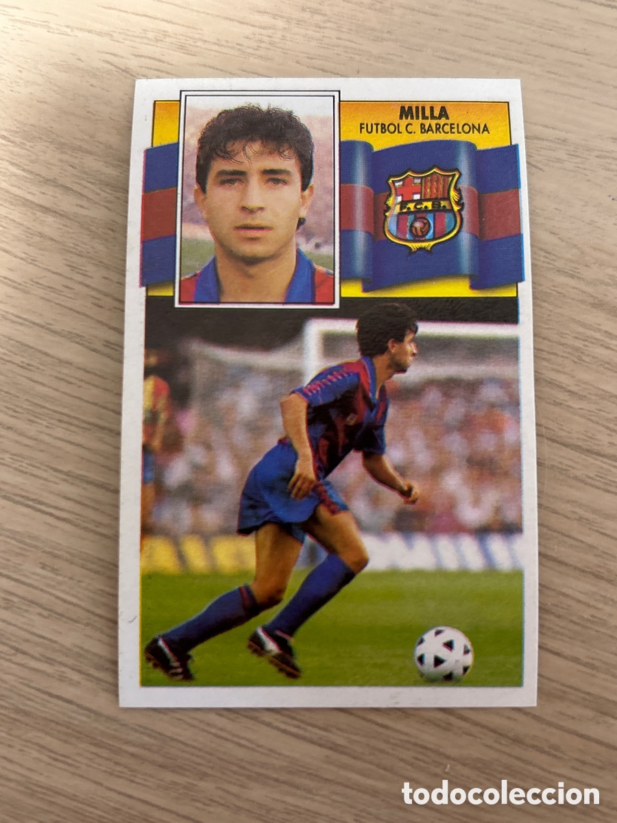 Cromos de F&uacute;tbol: MILLA BAJA BARCELONA LIGA ESTE 1990 1991 90 91 NUNCA PEGADO SIN PEGAR