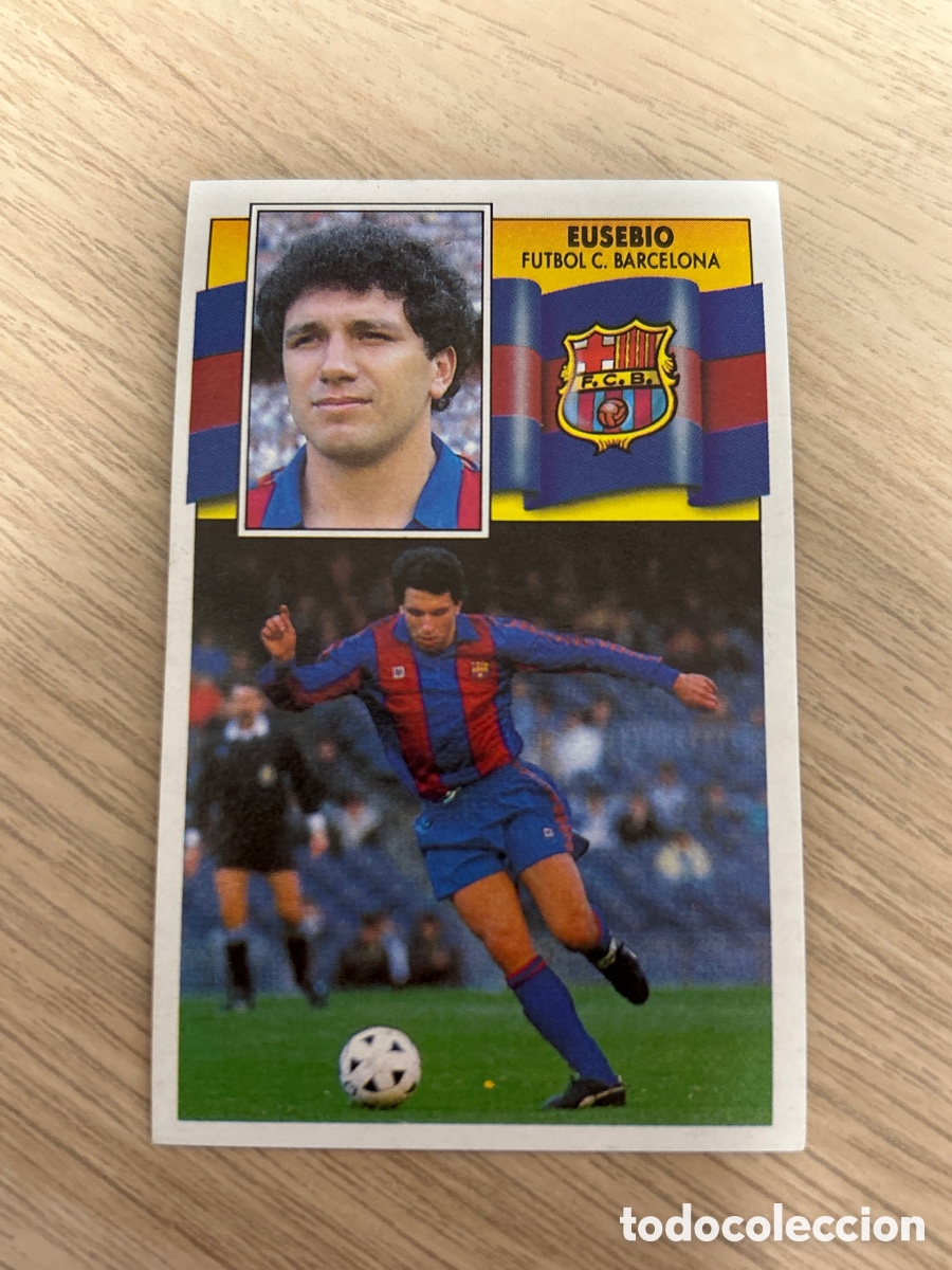 Cromos de F&uacute;tbol: EUSEBIO BARCELONA LIGA ESTE 1990 1991 90 91 NUNCA PEGADO SIN PEGAR