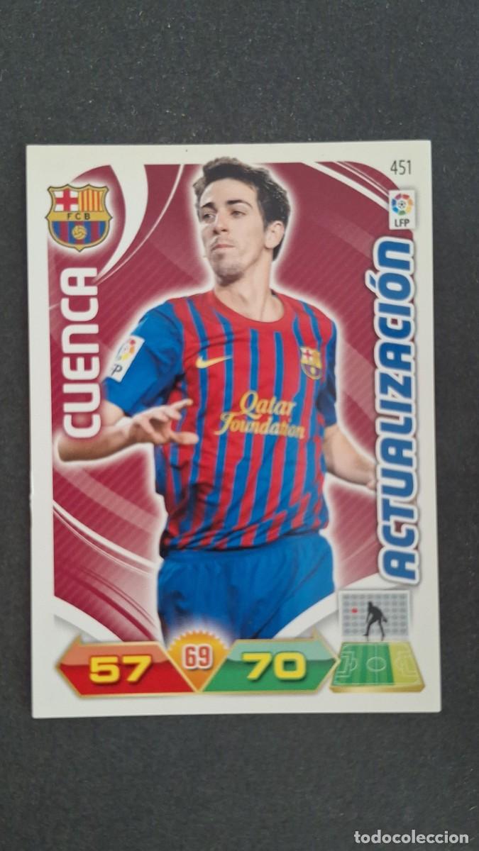 Cromos de F&uacute;tbol: L2 CUENCA F. C. BARCELONA 451 ACTUALIZACION PANINI ADRENALYN XL LIGA 2011/2012 11 12