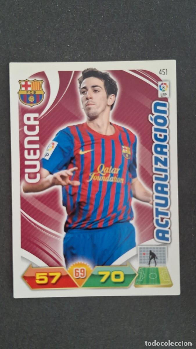 Cromos de F&uacute;tbol: L2 CUENCA F. C. BARCELONA 451 ACTUALIZACION PANINI ADRENALYN XL LIGA 2011/2012 11 12