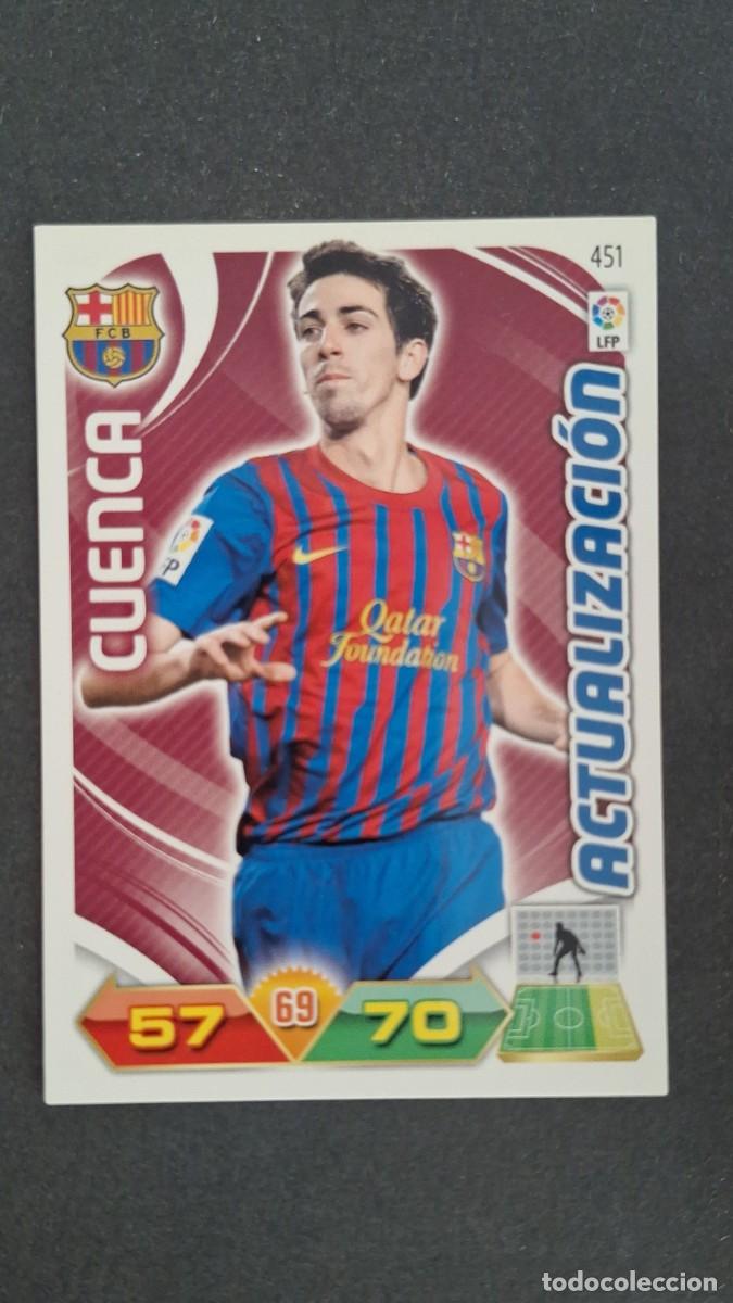 Cromos de F&uacute;tbol: L2 CUENCA F. C. BARCELONA 451 ACTUALIZACION PANINI ADRENALYN XL LIGA 2011/2012 11 12
