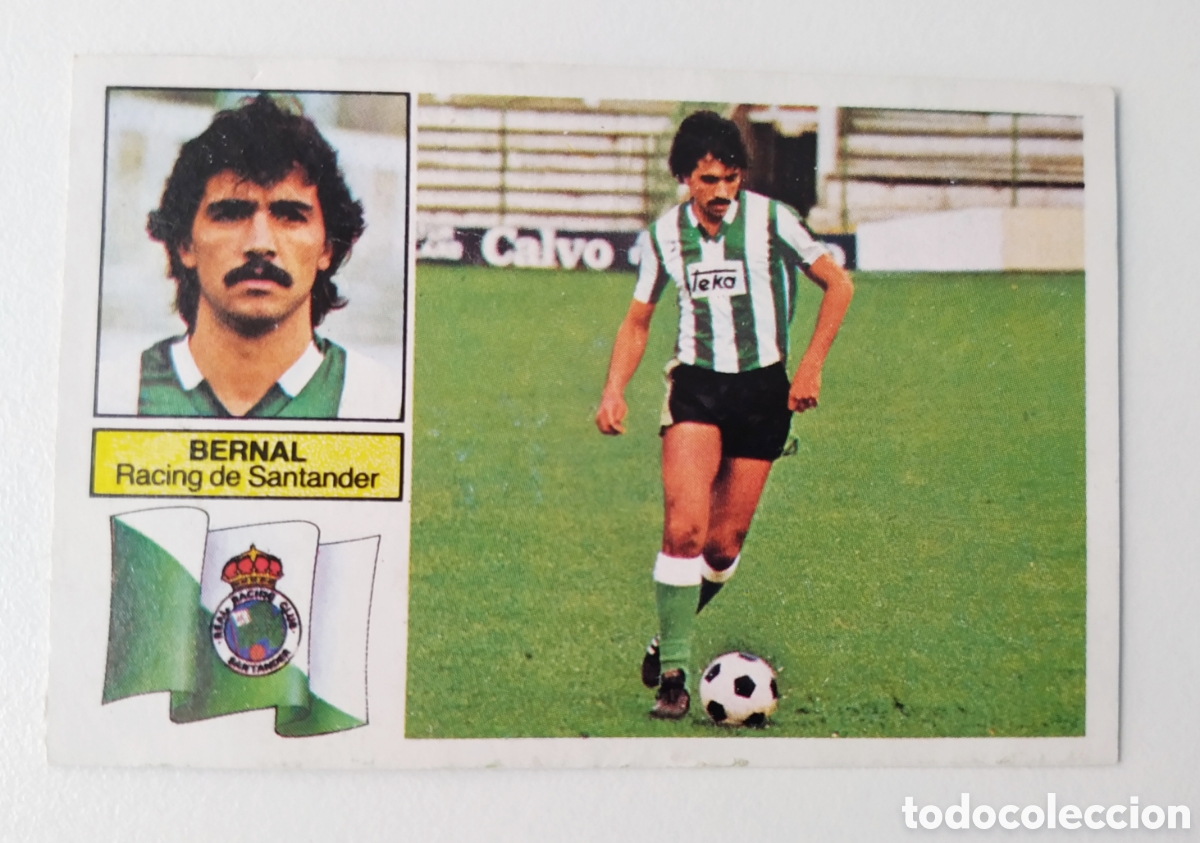 Cromos de F&uacute;tbol: Bernal, Racing de Santander versi&oacute;n rayas 82/83