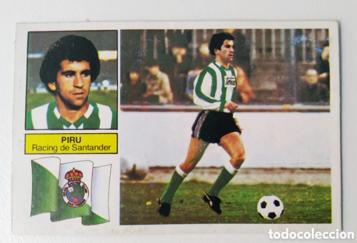 Cromos de F&uacute;tbol: Piru, Racing de Santander versi&oacute;n rayas 82/83