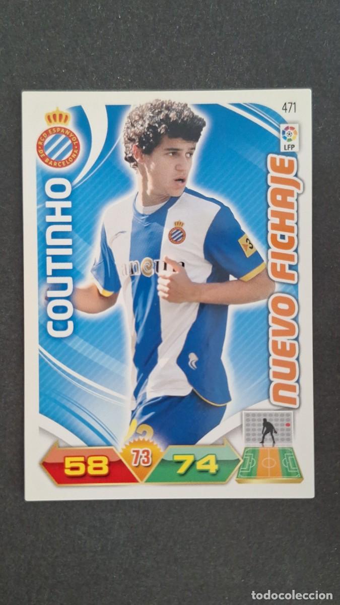 Cromos de F&uacute;tbol: L2 COUTINHO R. C. D. ESPA&Ntilde;OL 471 NUEVO FICHAJE PANINI ADRENALYN XL LIGA 2011/2012 11 12