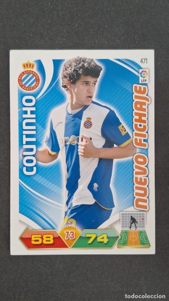 Cromos de F&uacute;tbol: L2 COUTINHO R. C. D. ESPA&Ntilde;OL 471 NUEVO FICHAJE PANINI ADRENALYN XL LIGA 2011/2012 11 12