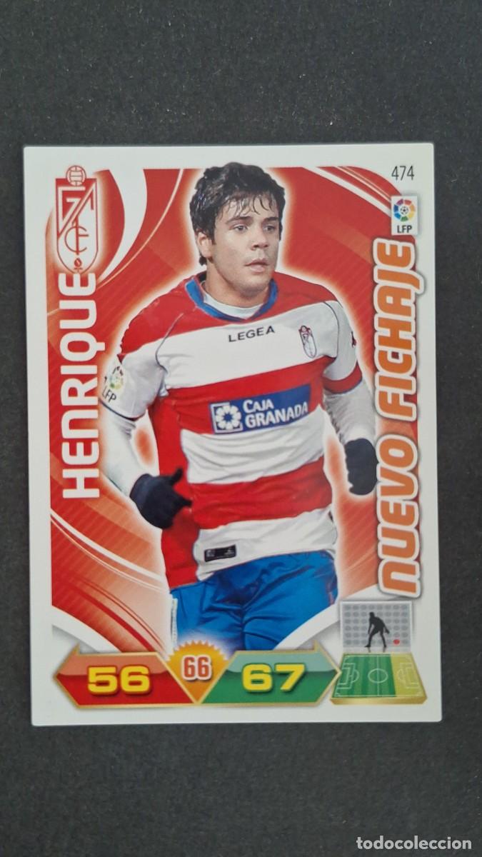 Cromos de F&uacute;tbol: L2 HENRIQUE GRANADA C. F. 474 NUEVO FICHAJE PANINI ADRENALYN XL LIGA 2011/2012 11 12
