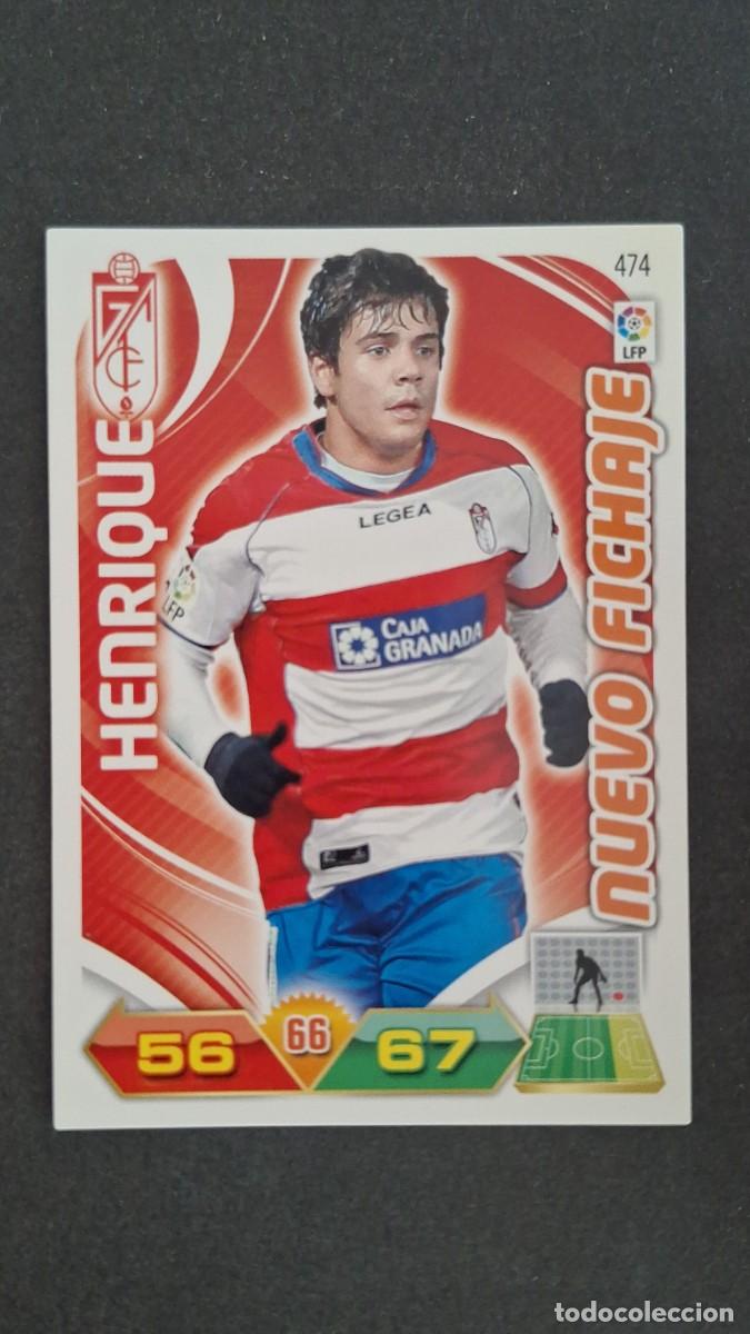 Cromos de F&uacute;tbol: L2 HENRIQUE GRANADA C. F. 474 NUEVO FICHAJE PANINI ADRENALYN XL LIGA 2011/2012 11 12