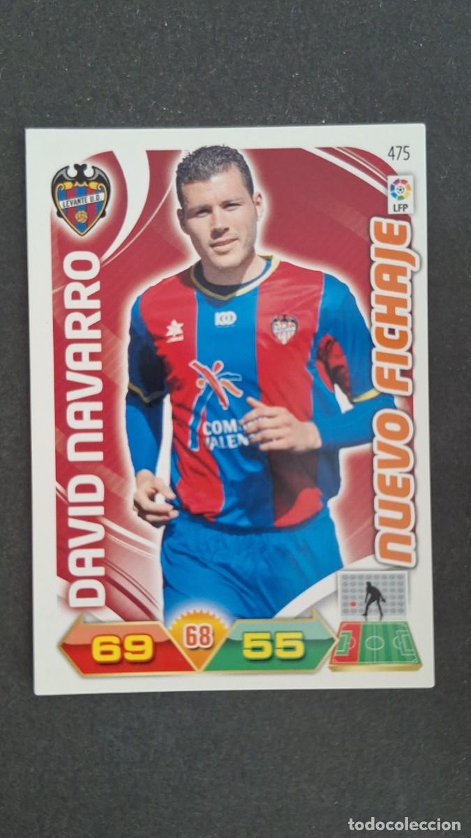 Cromos de F&uacute;tbol: L2 DAVID NAVARRO LEVANTE U. D. 475 NUEVO FICHAJE PANINI ADRENALYN XL LIGA 2011/2012 11 12