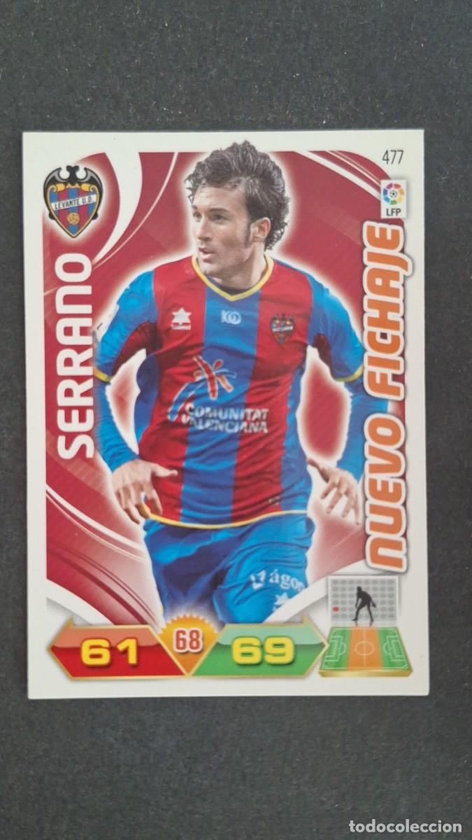 Cromos de F&uacute;tbol: L2 SERRANO LEVANTE U. D. 477 NUEVO FICHAJE PANINI ADRENALYN XL LIGA 2011/2012 11 12