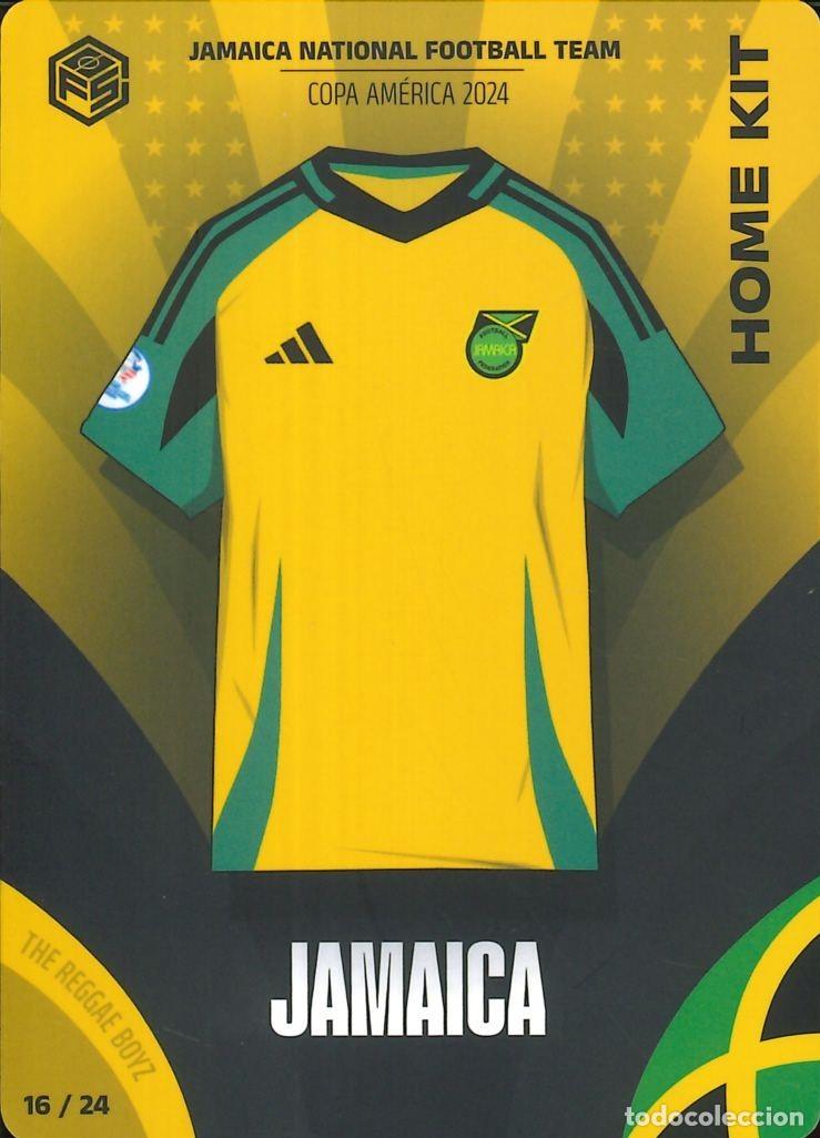 Football Stickers: FUTBOL - 2024 - CAMISETAS FUTBOL SORPRESA - 16/24 - JAMAICA - COPA AMERICA COLLECTION