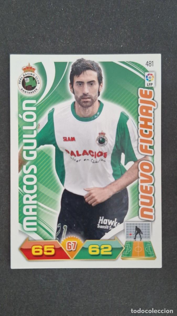 Cromos de F&uacute;tbol: L2 MARCOS GULLON RACING DE SANTANDER 481 NUEVO FICHAJE PANINI ADRENALYN XL LIGA 2011/2012 11 12