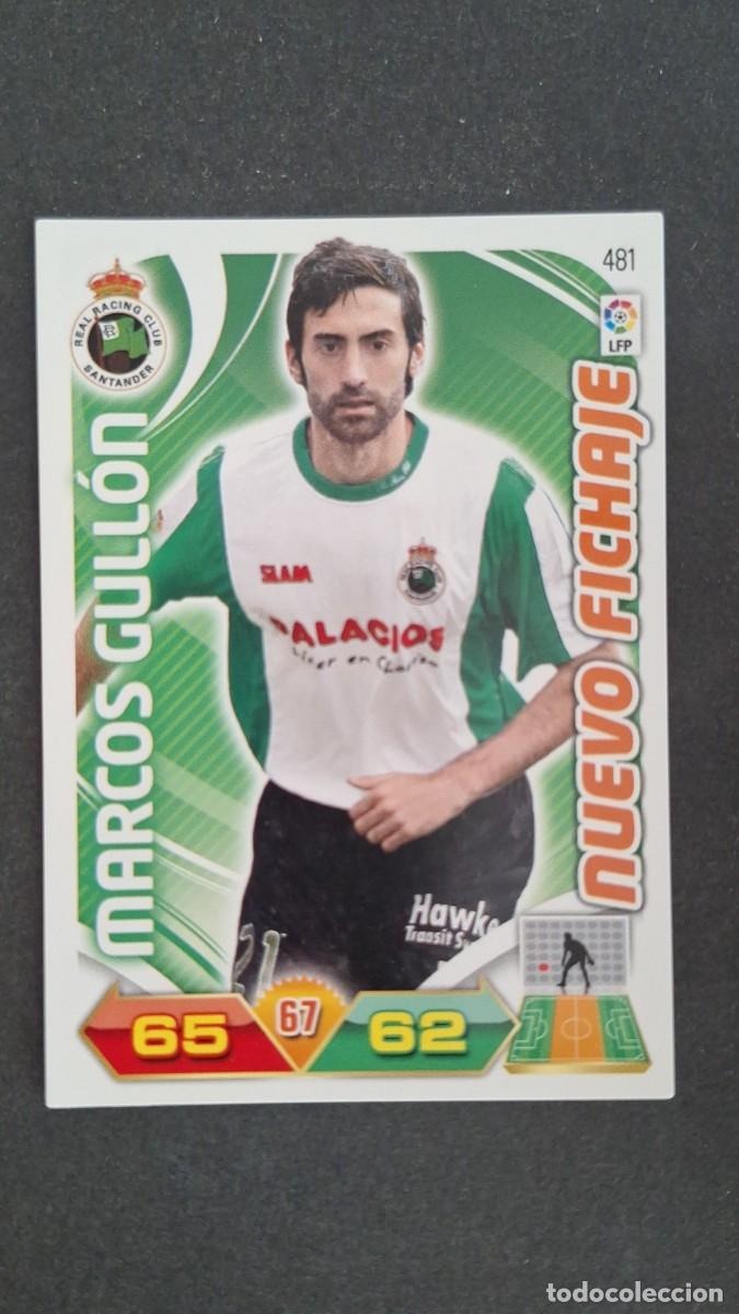 Cromos de F&uacute;tbol: L2 MARCOS GULLON RACING DE SANTANDER 481 NUEVO FICHAJE PANINI ADRENALYN XL LIGA 2011/2012 11 12