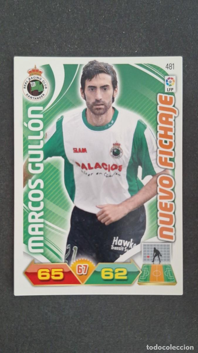 Fu&szlig;ball-Sticker: L2 MARCOS GULLON RACING DE SANTANDER 481 NUEVO FICHAJE PANINI ADRENALYN XL LIGA 2011/2012 11 12
