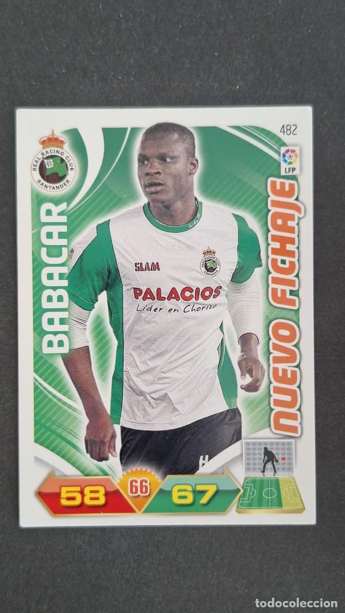 Cromos de F&uacute;tbol: L2 BABACAR RACING DE SANTANDER 482 NUEVO FICHAJE PANINI ADRENALYN XL LIGA 2011/2012 11 12
