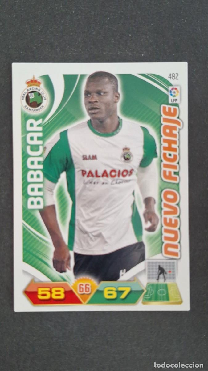 Cromos de F&uacute;tbol: L2 BABACAR RACING DE SANTANDER 482 NUEVO FICHAJE PANINI ADRENALYN XL LIGA 2011/2012 11 12