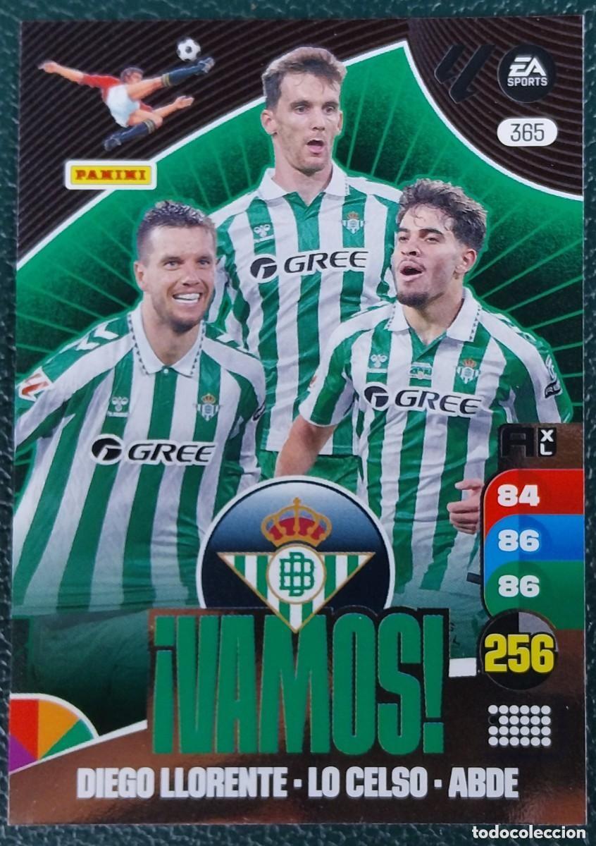 Football Stickers: 365 DIEGO LLORENTE - LO CELSO - ABDE VAMOS REAL BETIS FICHAS ALBUM ADRENALYN XL 2024 2025 24 25