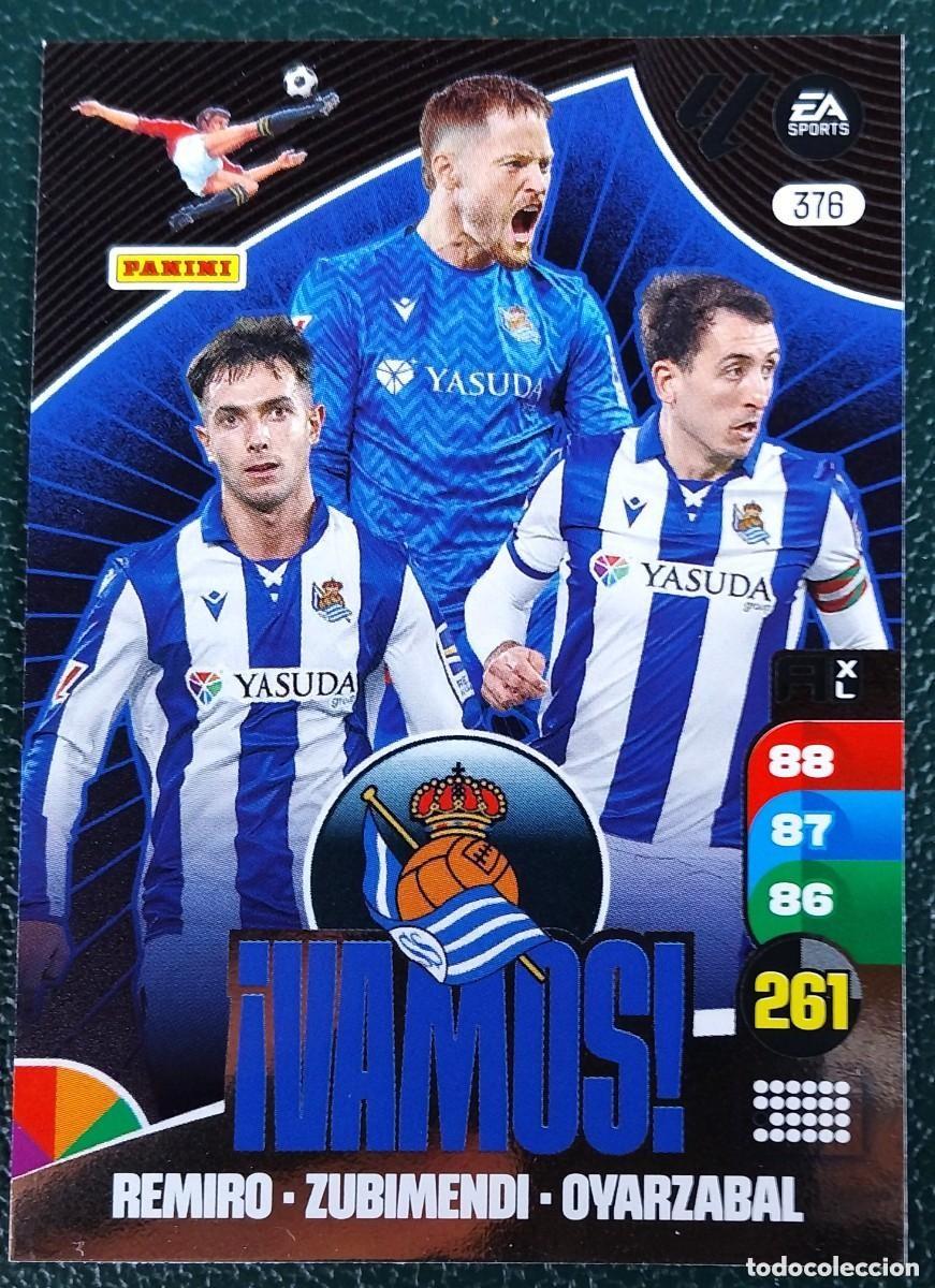 Cromos de F&uacute;tbol: 376 REMIRO - ZUBIMENDI - OYARZABAL VAMOS REAL SOCIEDAD FICHAS ALBUM ADRENALYN XL 2024 2025 24 25