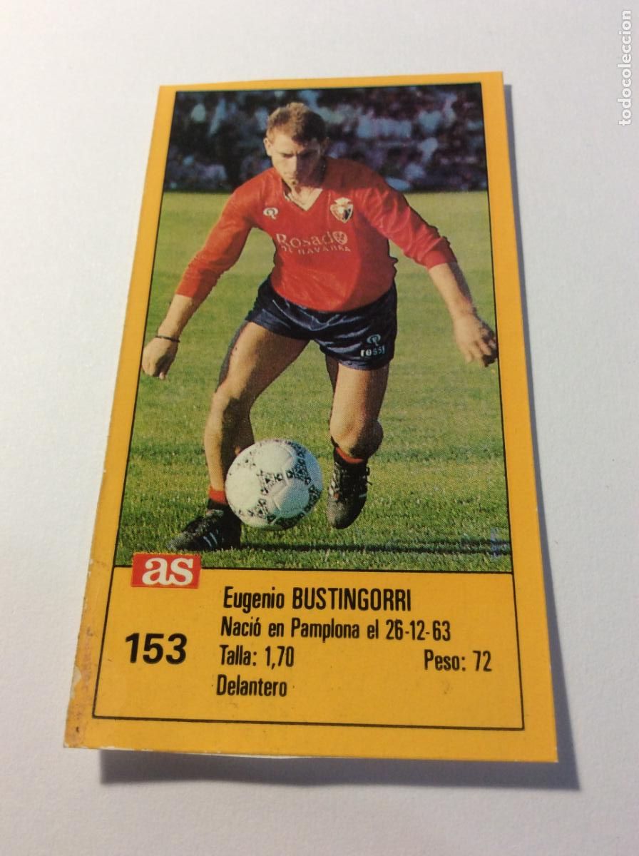 Cromos de F&uacute;tbol: 153 Bustingorri CA Osasuna LOS ASES DE LA LIGA 87-88 de AS