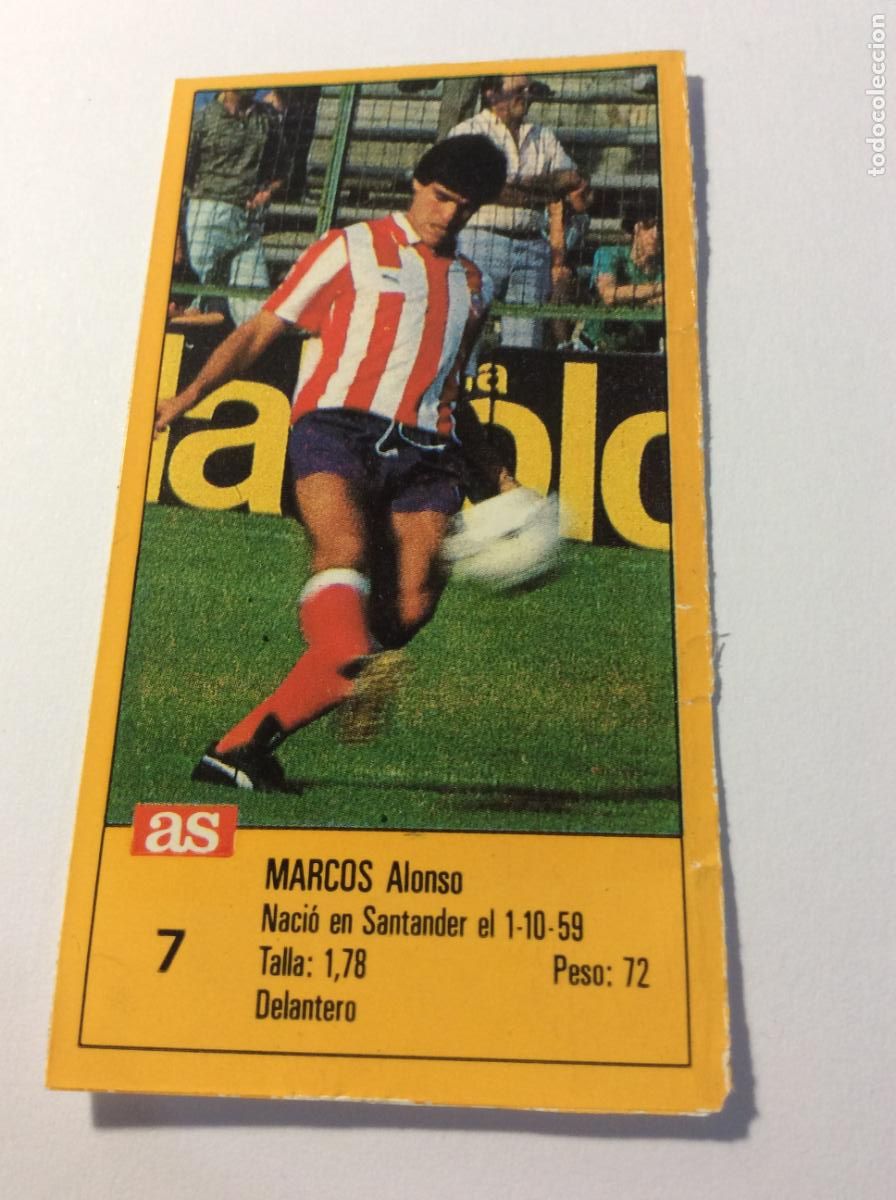 Cromos de F&uacute;tbol: 7 Marcos Atl&eacute;tico de Madrid LOS ASES DE LA LIGA 87-88 de AS