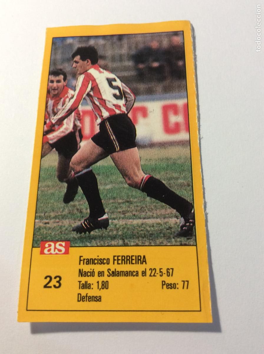 Cromos de F&uacute;tbol: 23 Ferreira Athletic de Bilbao LOS ASES DE LA LIGA 87-88 de AS
