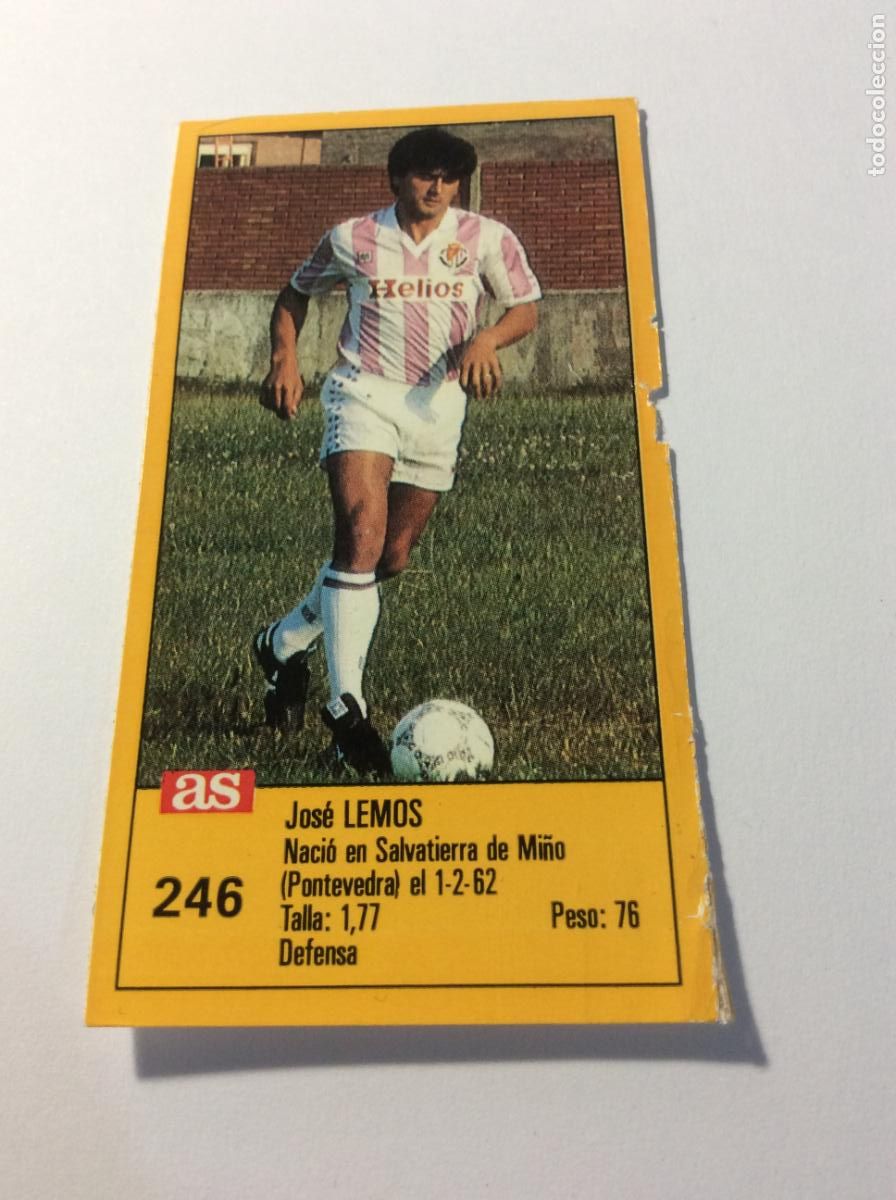 Cromos de F&uacute;tbol: 246 Lemos Real Valladolid LOS ASES DE LA LIGA 87-88 de AS