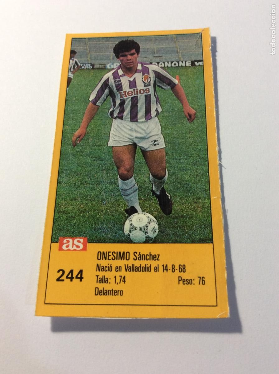 Cromos de F&uacute;tbol: 244 On&eacute;simo Real Valladolid LOS ASES DE LA LIGA 87-88 de AS