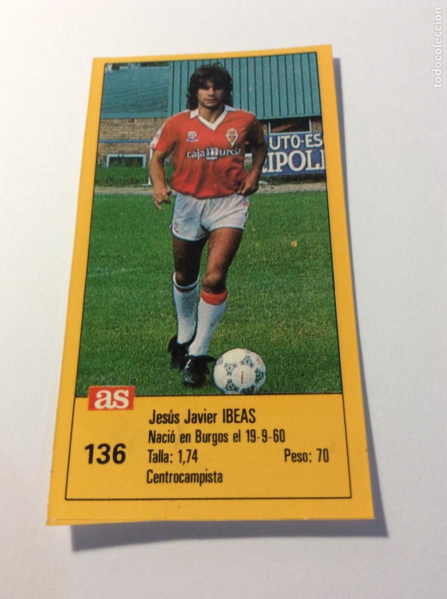 Figurine di Calcio: 136 Ibeas Real Murcia LOS ASES DE LA LIGA 87-88 de AS