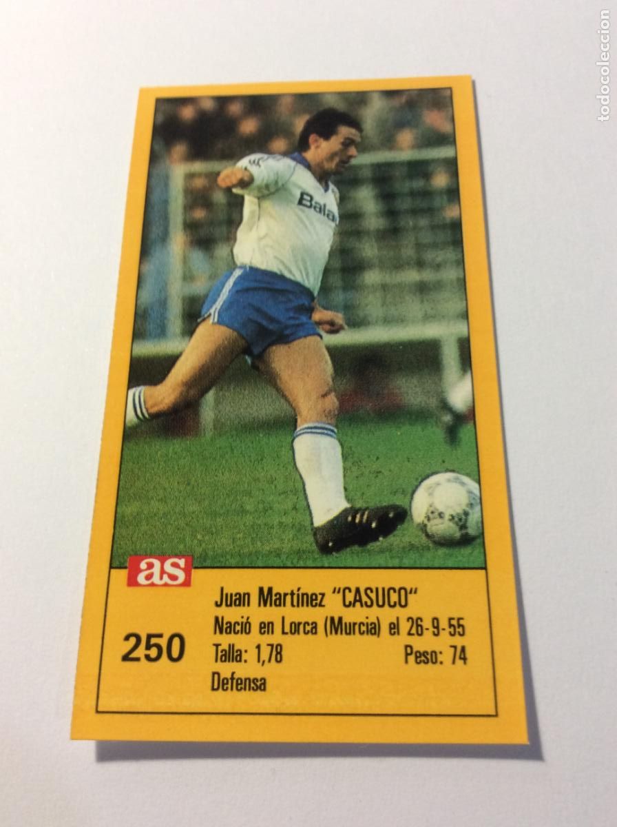 Cromos de F&uacute;tbol: 250 Casuco Real Zaragoza LOS ASES DE LA LIGA 87-88 de AS